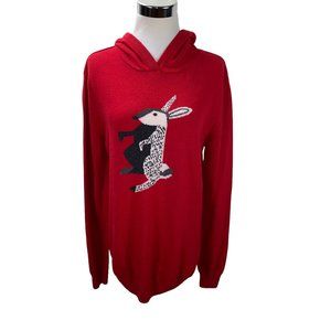 NWT Barbour x BELLA FREUD Bunny Rabbit Merino Cashmere Hoodie Sweater New Tag